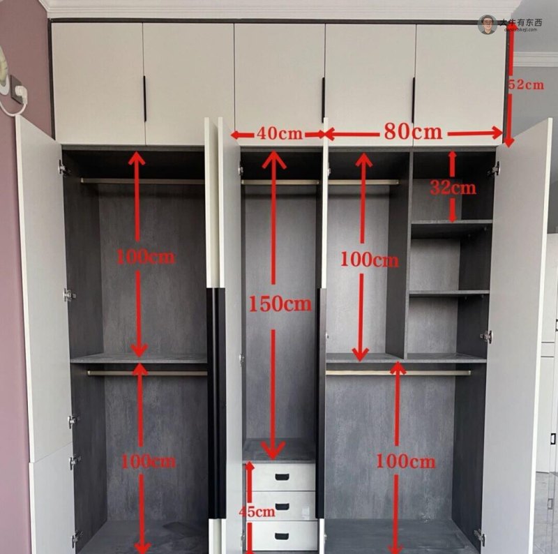 三十款衣柜带尺寸实景案例，准备装修的朋友值得收藏