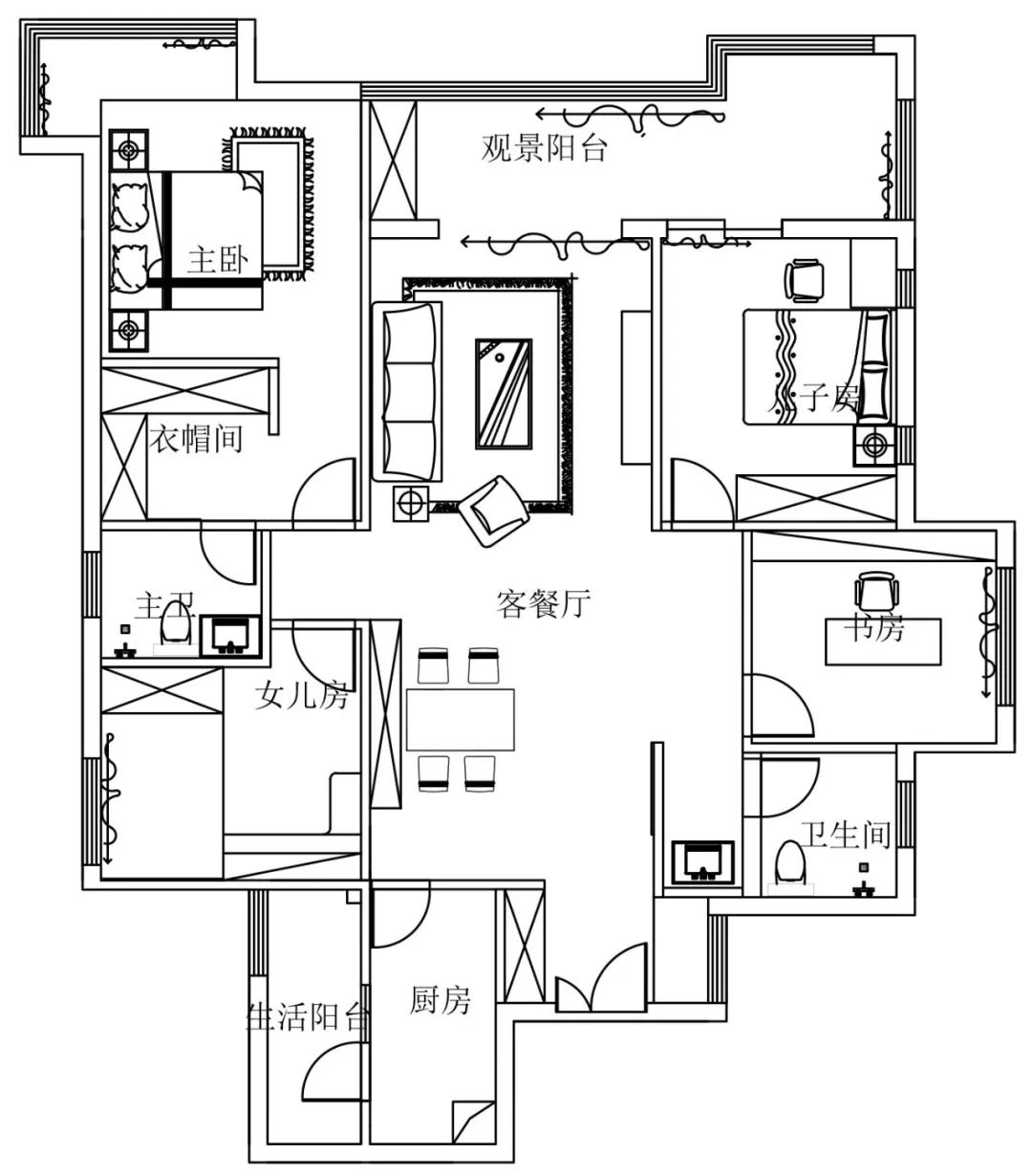 成都 · 华润公园九里135㎡两娃之家还能轻松实现0杂物？