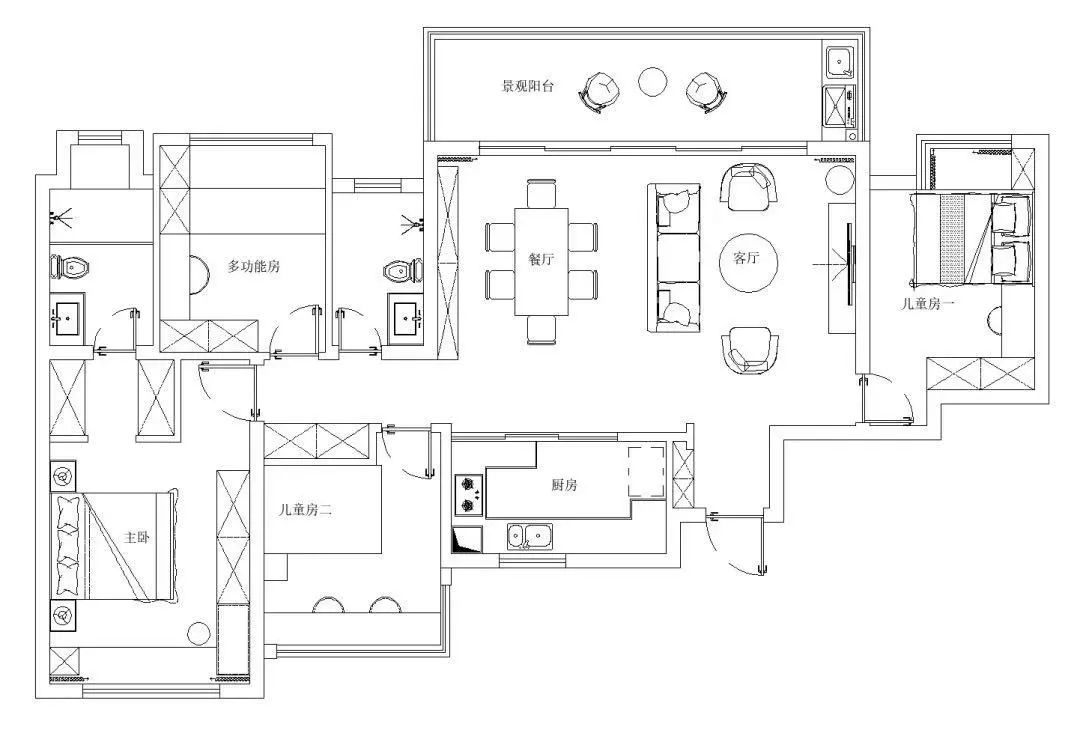 142㎡现代风，全屋定制利用每寸空间